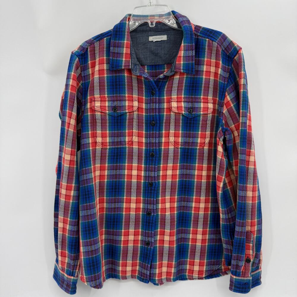 OUTERKNOWN Blanket Button Layering Mens Shirt Size XL Long Sleeve Organic Cotton